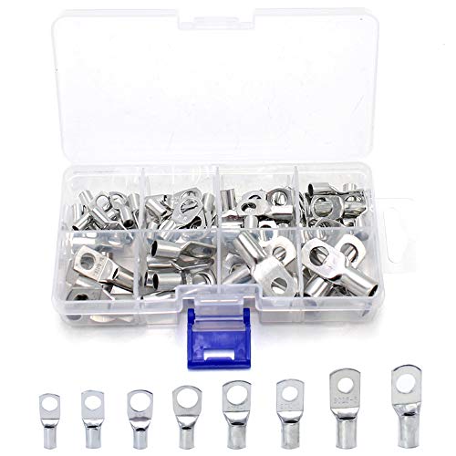 Creatorele 60Pcs Bolt Hole Tinned Copper Terminals Set-Wire Terminals Connector Cable Lugs Battery Sc Terminals Glimpse Of Mouth #TOP1