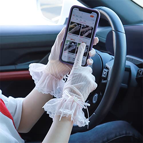 Guantes de encaje cortos transpirables para evitar sudor en primavera 5