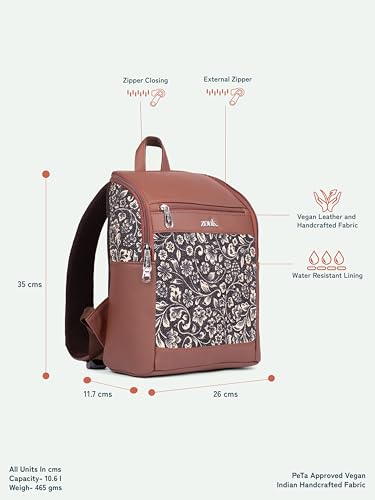 Image of ZOUK Amalia Daypack |Padded Tablet Compartment | Adjustable Straps | Water-Resistant | Men and Women | Daily Use | Lightweight |Smart & Compact |Comfortable & Stylish