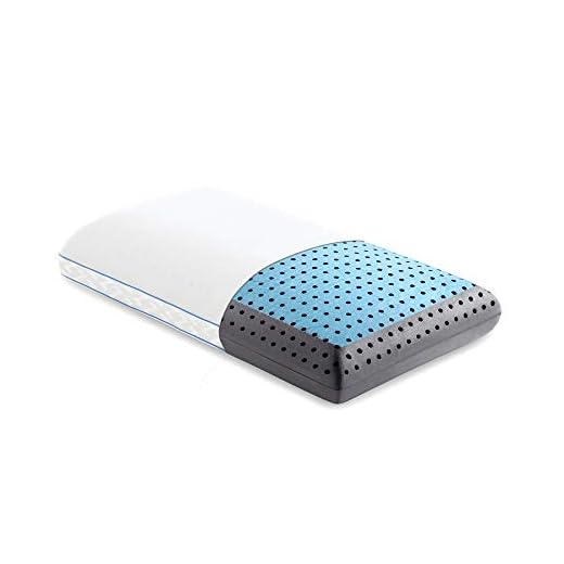 MALOUF Z CARBONCOOL LT Plus OMNIPHASE Phase Change Material Memory Foam Pillow, Queen, Carbon