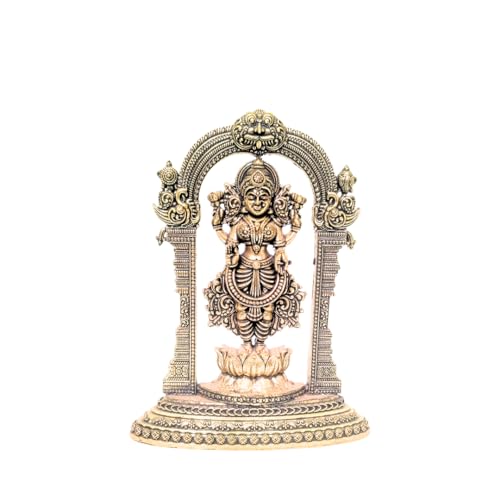 BEXCO Estatua de Diosa Lakshmi de Latón Antiguo 12.7 cm miniatura 6