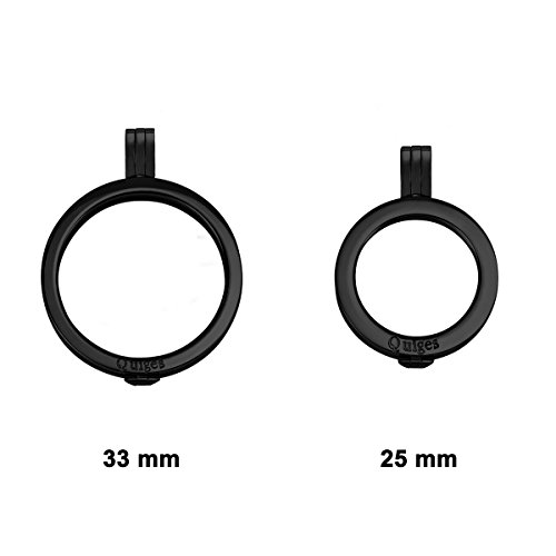 Quiges Schwarz Edelstahl Auswechselbarer Münzhalter Coin Anhänger 25mm Small