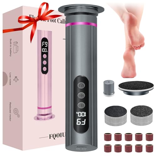 Electric Feet Callus Remover,2 in 1 Foot File,Adjustable Speed Foot File with Sandpaper Discs & Grinding Heads, 9 Speeds Electric Foot Callus Remover, Pedicure Tools for Valentine's Day Gift