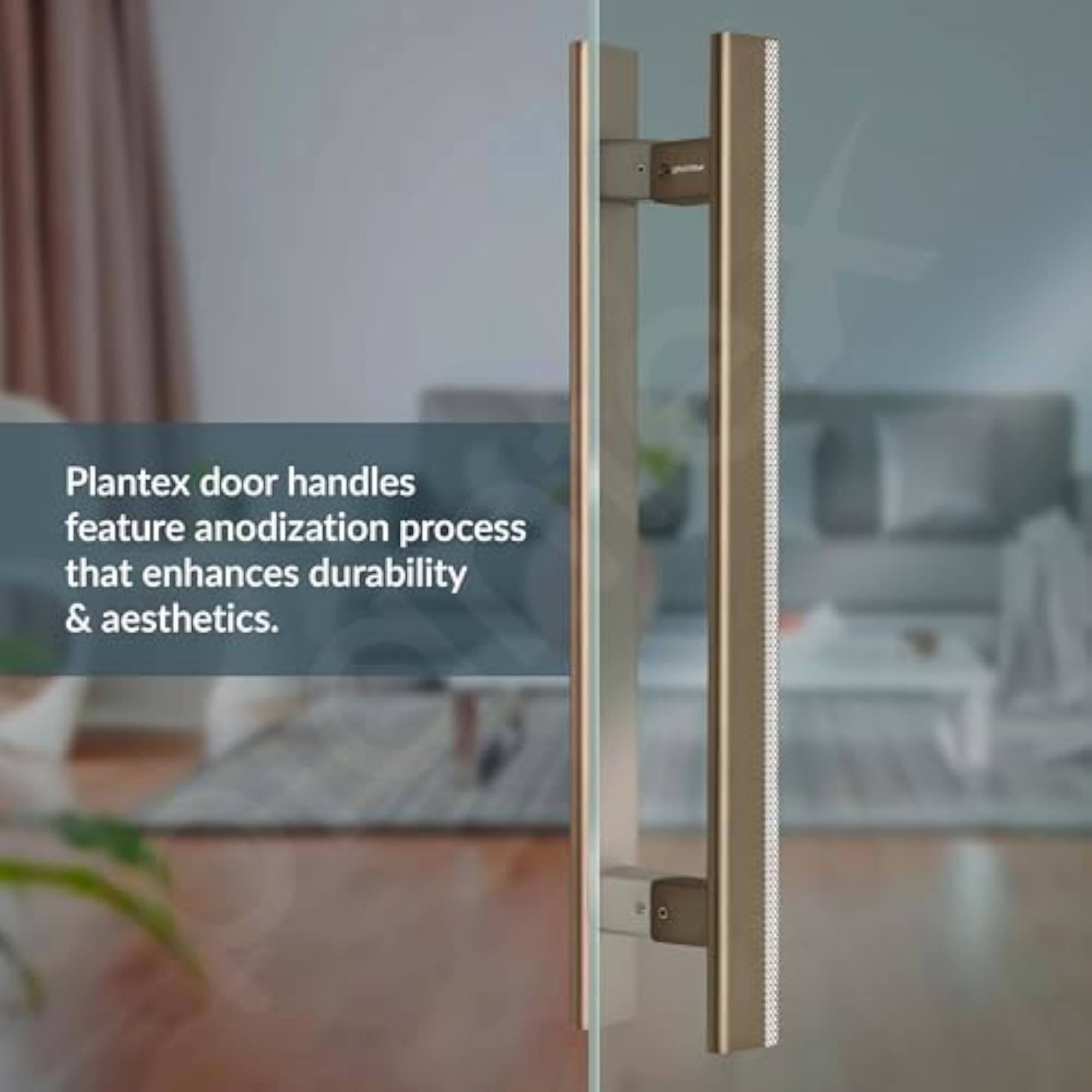 12 Inch Aluminium Pull-Push Door Handle, 3 Pack