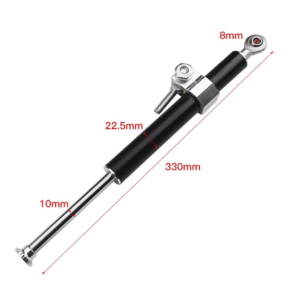 Amortisseur De Direction Universel Pour Modification D'accessoires Moto Vibrations 330 Mm Irection Inversé