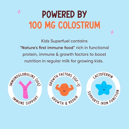 Image of Wellbeing Nutrition Kids Superfuel 7+years |Zero Added Sugar |9g Milk Protein Isolate, 23 Vitamins & Minerals, 100mg DHA, 3g Fiber, Probiotics |Height Growth, Immunity & Brain| Vanilla, Nutrition Drink Powder, 400g