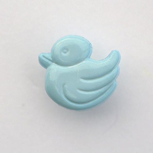 Lot de 6 x Boutons Canard 14mm : Attache Dos - Bleu Cover