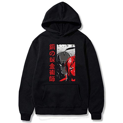 Moletom Canguru Unissex Algodão Fullmetal Alchemist Personagens Anime (Azul Marinho, XG)