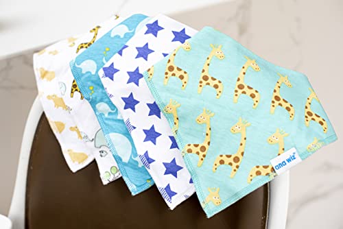 Premium Baby Bandana Bibs, 100% Organic Cotton, Set of 5 Unique Designs (Boys Set) - Image 2
