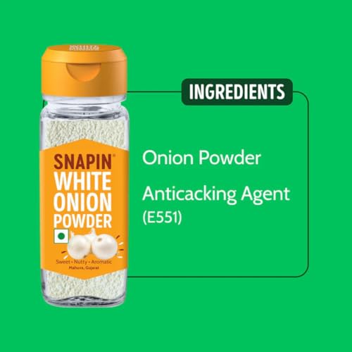 Image of Snapin Garlic Powder & White Onion Powder (50g+50g) | Ready to use | Sourced From Rajasthan & Gujarat | Zero added Colours, Fillers & Preservatives | Pack of 2