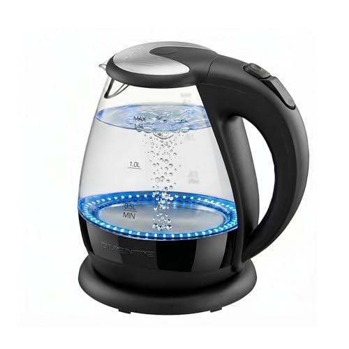 OVENTE 1.5L Glass Electric Kettle Water Boiler, Black KG845B