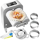 Automatic Dumpling Press Maker Machine, Christmas Birthday Gifts, Household Easy Quick Electric Dumpling Maker Press Machine with Empanada Maker Press,Dough Cutters,Spoon and Brush- For Home Kitchen
