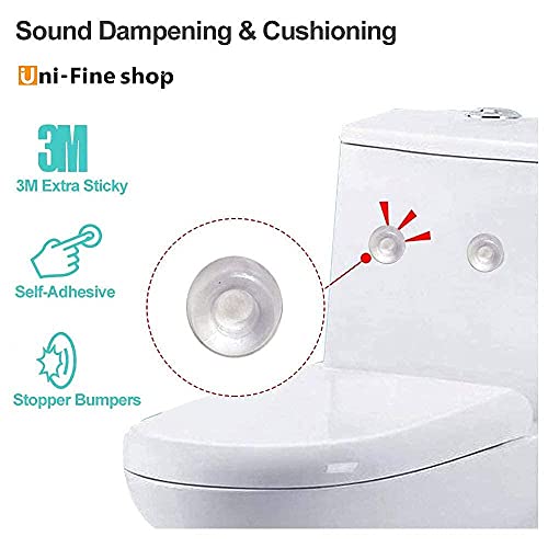 Uni-Fine 18 Stück 22mm Gummipuffer Transparent Schutzpuffer Elastikpuffer Selbstklebende Turstopper Wand Gumminoppen Anschlagpuffer für Schränke, Möbel, Lautsprecher, Kunsthandwerk, Elektrogeräte