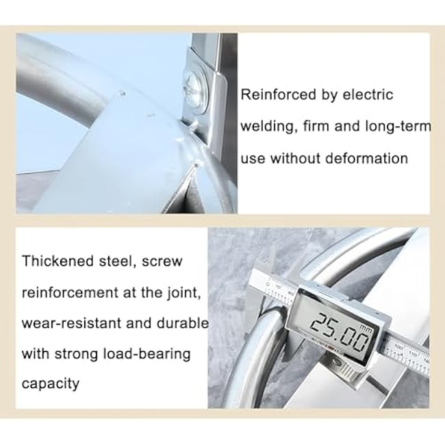 Stock Pot Stand, Mobile Cart on Wheels, Insulation Drum Mobile Rack, Plant Pot Stand, Stainless Steel Restaurant Kitchen Wagon (Silver 47x48 cm)-UzPkFGEM