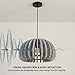 TimberAura Acoustic Felt Pendant Light, Sound Absorbing Modern Hanging Lamp, Tool-Free Assembly Dome Lighting Fixture with Adjustable Cord for Kitchen Island,Dining Room,Office(D13.8 x H7.9,Silver)