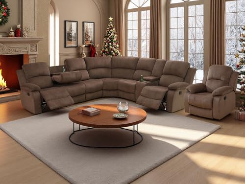 Dekmxas Recliner Sectional Sofa Set