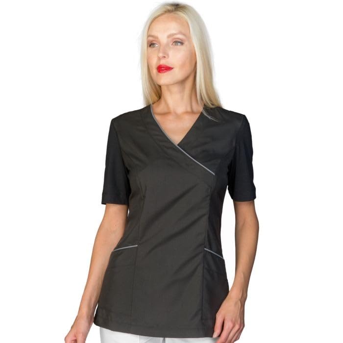I.sacco Casacca BARCELLONA Donna in 100% Poliestere Elasticizzato 85 gr (Nero/Bianco)