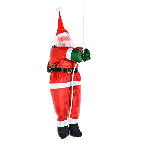 Père Noël escalade sur échelle de corde pendentif de Noël extérieur - 4