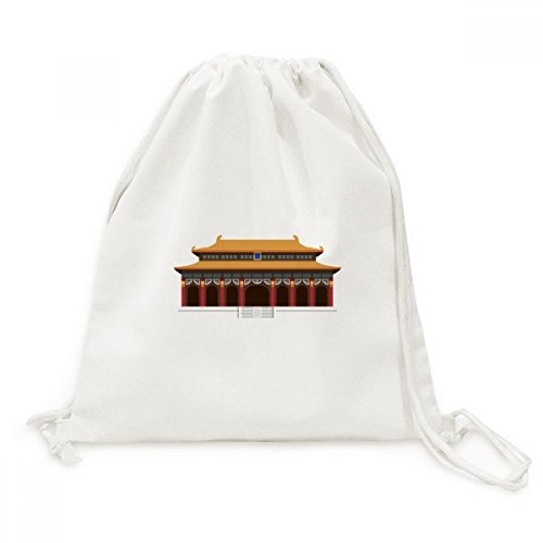 Sac à dos cordon Chine architecture Tian'Anmen : sac voyage et shopping en toile