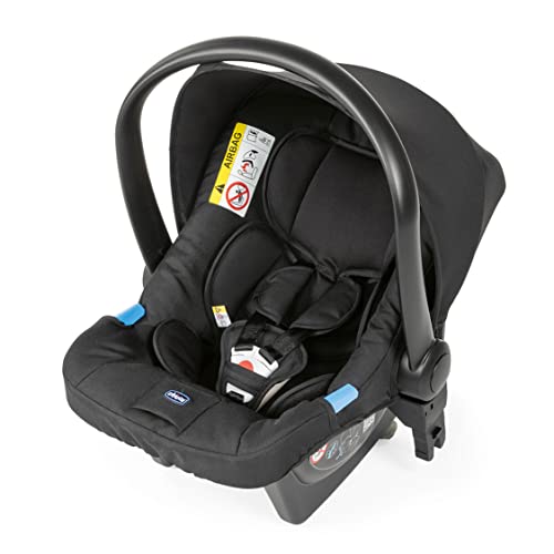 Siège Auto Chicco Kaily 0-13 kg Groupe 0+ pour les Enfants de 0 à 15 Mois, Facile à Installer, Siège Auto avec Réhausseur, Système d'Attache Universel sur Poussette - Noir