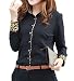 Amoin Amoin Women Career Black/White Leopard T Shirt Black,Small