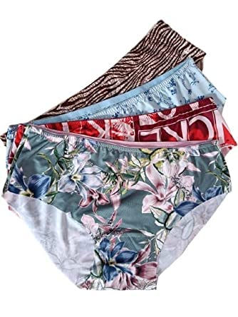 Women Seamless Underwear Invisible Bikini No Show Nylon Spandex Women Panties Printed Assorted Colour Pack of 4-image-31