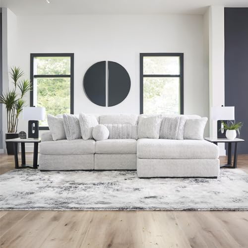 Image of Signature Design by Ashley Cuddlesome 3-Piece Modular Sectional Sofa, White