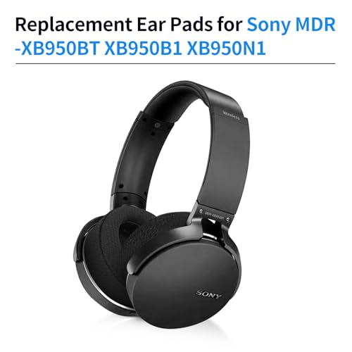 Replacement Ear Pads para Sony MDR-XB950BT Auriculares Almohadillas de Repuesto, Cojines de Memoria Foam (Negro) miniatura 2