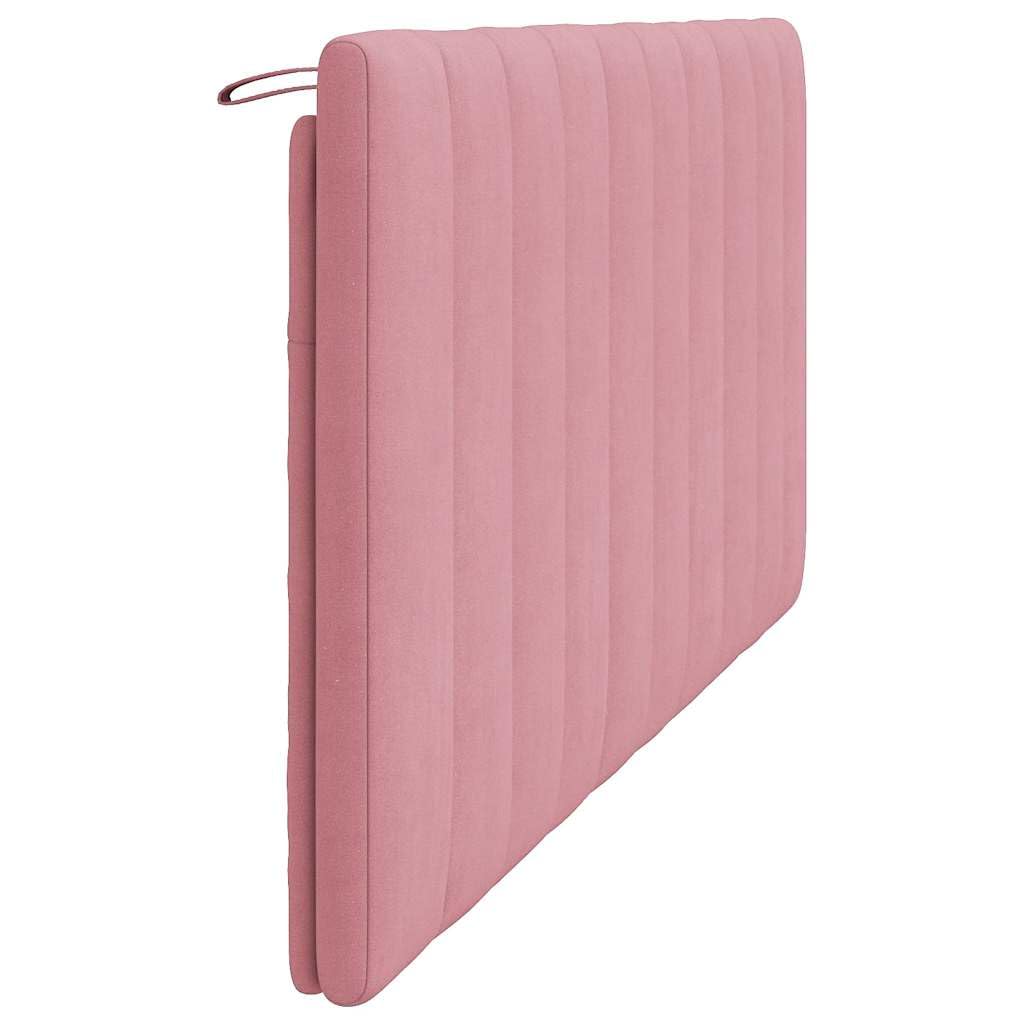 vidaXL Cabecero de Cama Acolchado Hanko, Cabezal Tapizado de Cojín Almohada, Cabecera Colgante, Mueble para Dormitorio, Terciopelo Rosa 180 cm