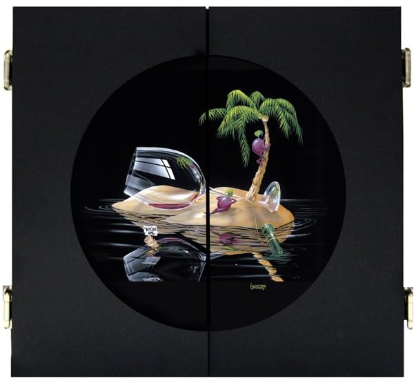 Lost in Paradise Dartboard Cabinet