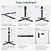 EMART Backdrop Stand Heavy Duty 10x10Ft, Pipe and Drape Photo Background Photography Kit, Adjustable Metal Frame with X-Shaped Base for Wedding Birthday Party Decoration-Black