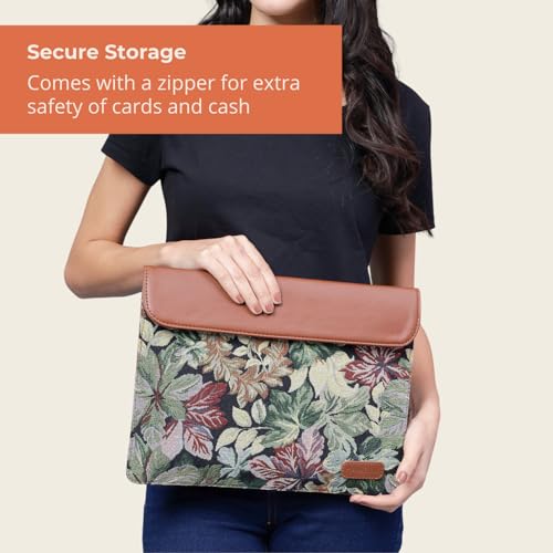 Image of HAMELIN MacBook Sleeve for 14 Inch Laptops | Laptop Sleeve 14 Inch for Notebook & Tablets | Lightweight & Waterproof Laptop Hand Bag for Men & Women | Stylish Case for Office & Travel | Floret