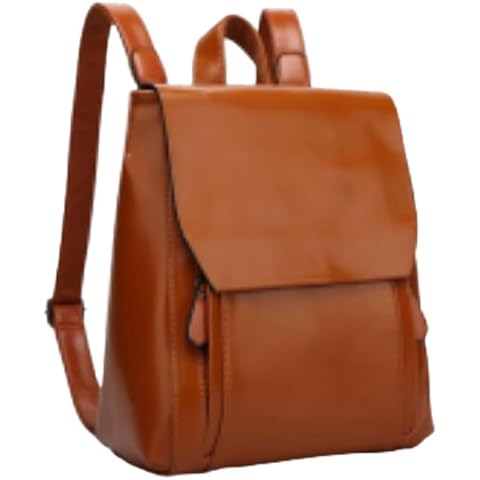 Euapeark Backpack For Women, Leather Business & Travel Backpack, Waterproof, Brown Cover