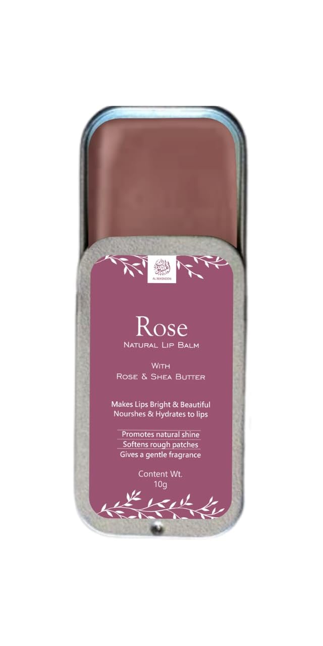 100% Natural Rose Lip Balm with Shea Butter & Rose Extract - Nourishing & Moisturizing 10g Pack, No Color Added for Soft, Smooth Lips-image-11