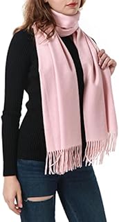 MEANBEAUTY Women Cashmere Feel Scarf Winter Pashnima Shawl Wrap Solid Color Blanket Scarves