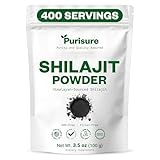Purisure Shilajit Supplement Powder, 100g, Pure Himalayan Mineral with Fulvic Acid Powder, 12:1 Pure Fulvic Minerals Compound for Energy Supplement, 400 Servings