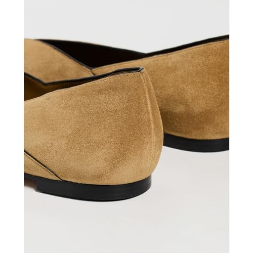 Women's Cow Print Ballet Flats Shoes Closed Square Toe Mary Jane Comfortable Dress Ballerina Flats Fashion Cute Casual Four Season Flat Shoes4