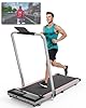 Superun 3 in 1 Folding Treadmills for Home, 100CM x 40CM Oversize Treadmills for Heavy People, MAX 145 kg Walking Pad APP Control Running Machine with Online Running Races, Door to Door Delivery