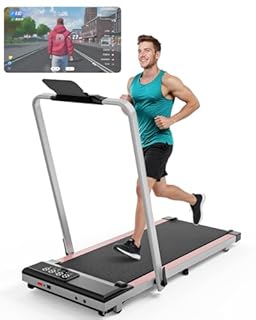 Superun 3 in 1 Folding Treadmills for Home, 100CM x 40CM Oversize Treadmills for Heavy People, MAX 145 kg Walking Pad APP Control Running Machine with Online Running Races, Door to Door Delivery