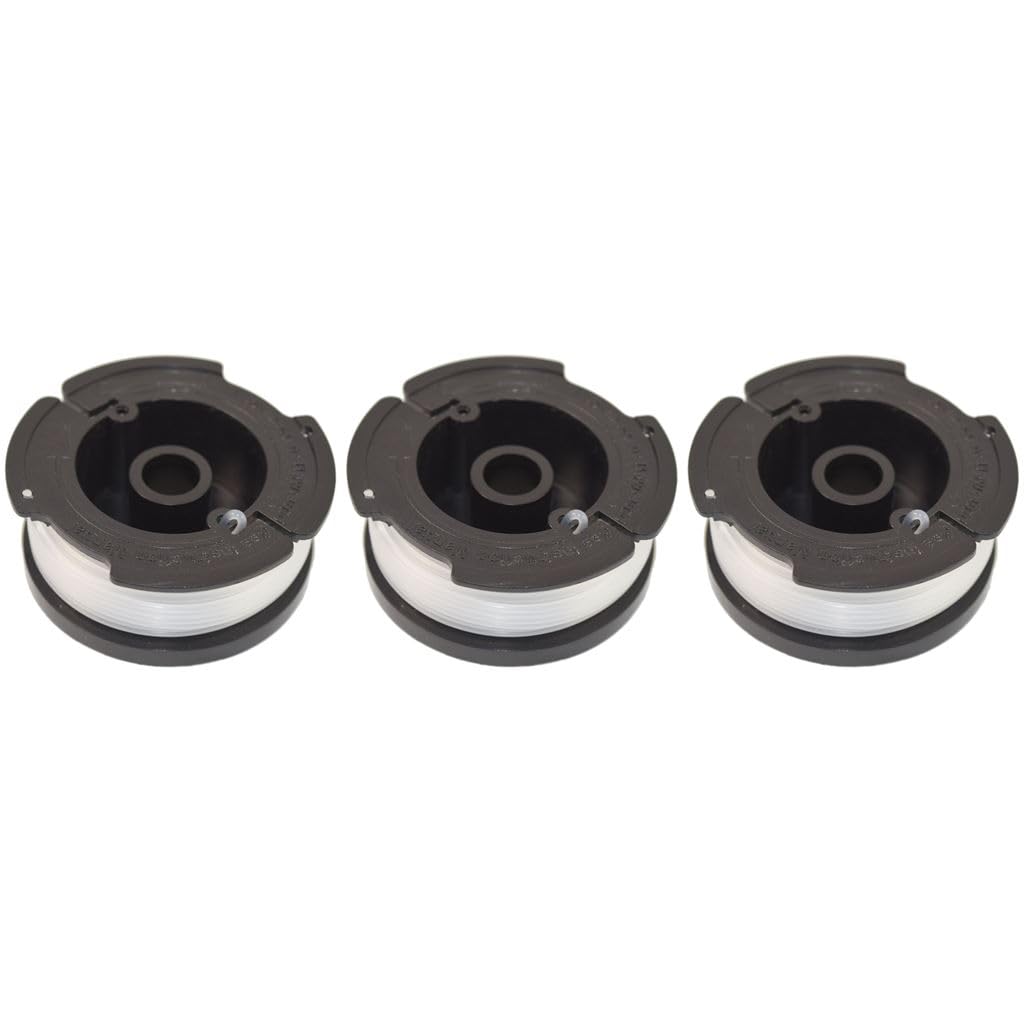 Ufixt 3x Reflex Strimmer Spool & Line compatible with Black and Decker GL425 GLC1825L STC1820 - Replacement A6481 Wire