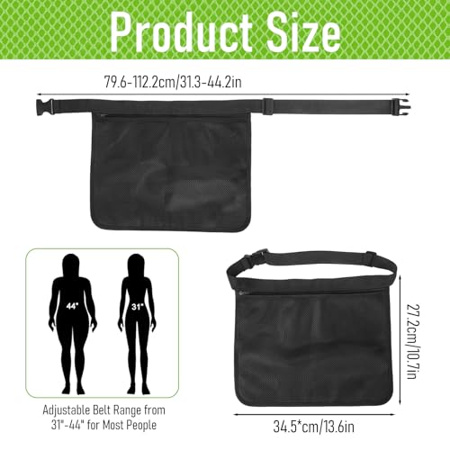 HJZHII Verstellbarer Tennisball-Bandhalter, 8-10 Tennisbälle Halter Tasche Beutel Träger Tragezubehör Pickleball-Hüfthalter Netzlochbeutel für Trainer Coach Enthusiast