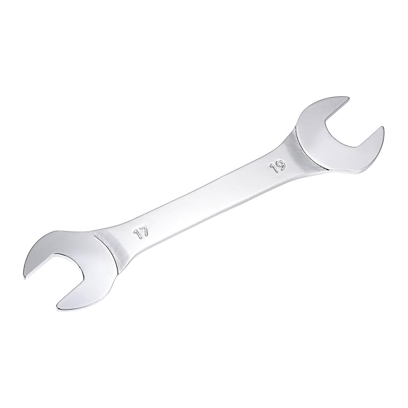 Chave de Boca Fina uxcell 17 x 19 mm em Aço-Carbono com Acabamento Cromado, 17 cm