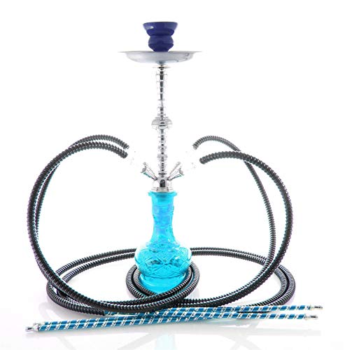 4 Manguera 52 cm Hookah Shisha Narguile agua tubo vidrio fumar venta H-0695