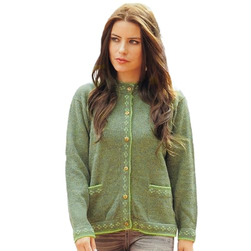 Image of Gamboa Alpaca Cardigan Sweater for Women Knit Fall Winter Lady Womens Lightweight