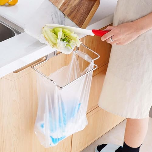 Image of Garbage Bag Holder, Dustbin Holder for Kitchen Cabinet, Under Counter Bin, Space-Saving Solution for Kitchen and Bathroom