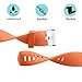 POY Replacement Bands Compatible for Fitbit Charge 2, Classic & Special Edition Sport Wristbands, Large Orange, 1PC