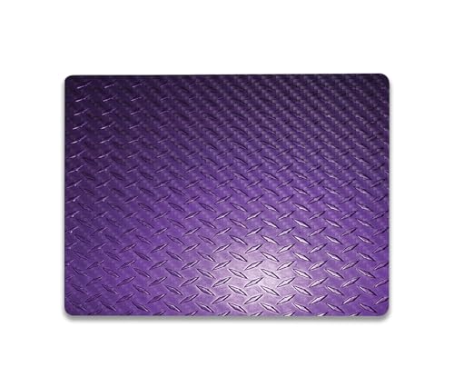 Image of MightySkins Carbon Fiber Skin Compatible with Microsoft Surface Laptop Go 3 (2023) Full Wrap Kit - Purple Diamond Plate | Protective, Durable Textured Carbon Fiber Finish | Made in The USA