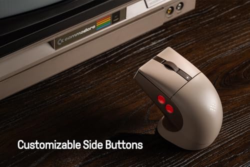 Image of 8Bitdo Retro R8 Mouse with Charging Dock, PAW 3395 Optical Sensor DPI 26K, 4K Polling Rate, Programmable Buttons, HUANO Micro Switches, Ambidextrous - C64 Edition