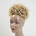 AICILY Synthetic Afro Puff Drawstring Ponytail Short Kinky Curly Hair Bun Extension Donut Chignon Hairpieces Wig Updo Hair Extensions with Two Clips (4/613)