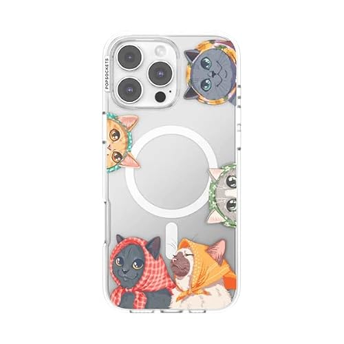 PopSockets iPhone 16 Pro Max Phone Case w/MagSafe Grip- Nana Cats